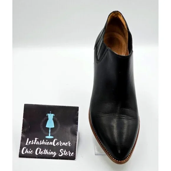 Madewell Women's Black Leather Myles Slip-On Ankle Booties  Size 10 2323 - Picture 14 of 16